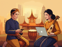 Usaha pelanggengan adat serta bahasa kawasan di tahun modern